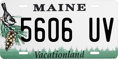 ME license plate 5606UV