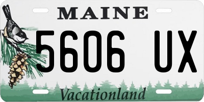 ME license plate 5606UX