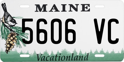 ME license plate 5606VC