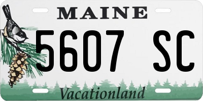 ME license plate 5607SC