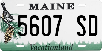 ME license plate 5607SD