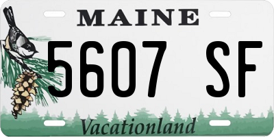 ME license plate 5607SF