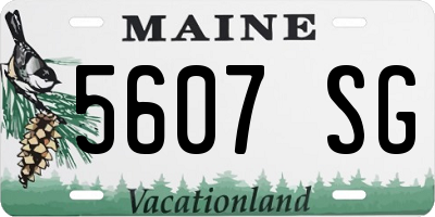 ME license plate 5607SG