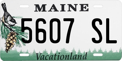 ME license plate 5607SL