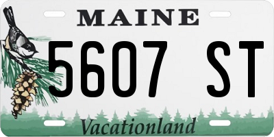 ME license plate 5607ST