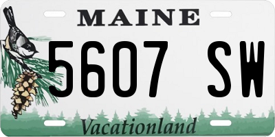 ME license plate 5607SW