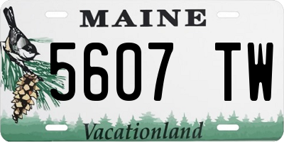 ME license plate 5607TW