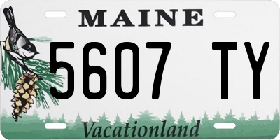 ME license plate 5607TY