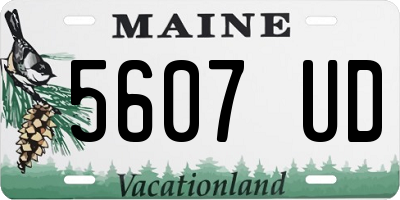 ME license plate 5607UD