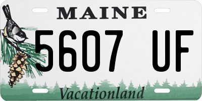 ME license plate 5607UF