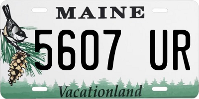 ME license plate 5607UR