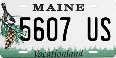 ME license plate 5607US