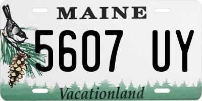 ME license plate 5607UY