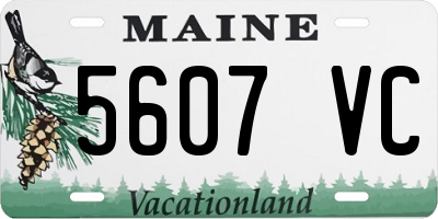 ME license plate 5607VC