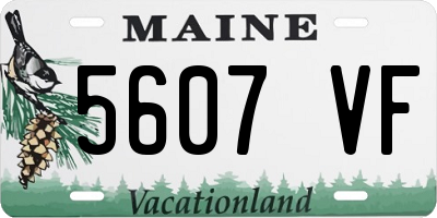 ME license plate 5607VF