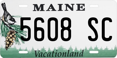 ME license plate 5608SC