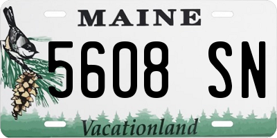 ME license plate 5608SN