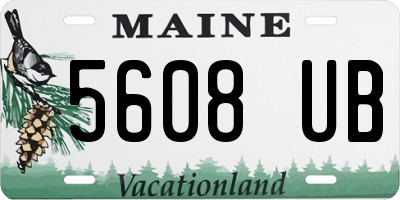 ME license plate 5608UB