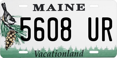 ME license plate 5608UR