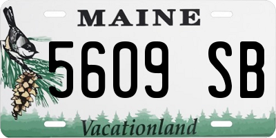 ME license plate 5609SB