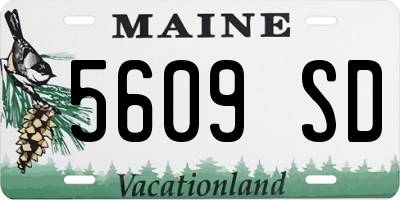 ME license plate 5609SD