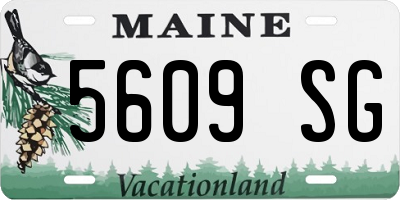 ME license plate 5609SG
