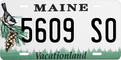 ME license plate 5609SO