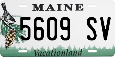 ME license plate 5609SV