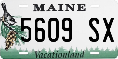 ME license plate 5609SX
