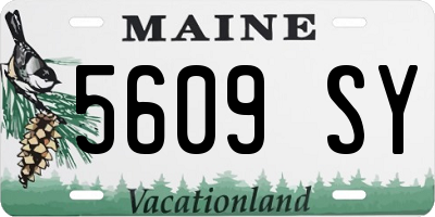 ME license plate 5609SY