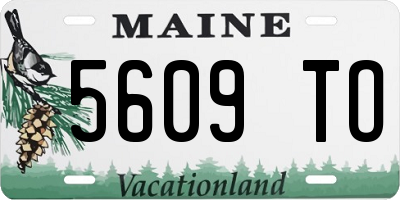ME license plate 5609TO
