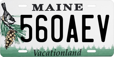 ME license plate 560AEV