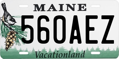 ME license plate 560AEZ