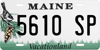 ME license plate 5610SP