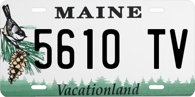 ME license plate 5610TV