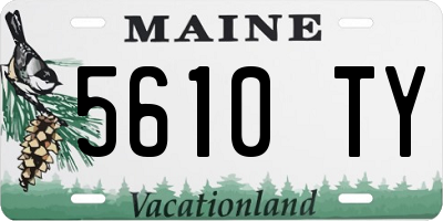 ME license plate 5610TY