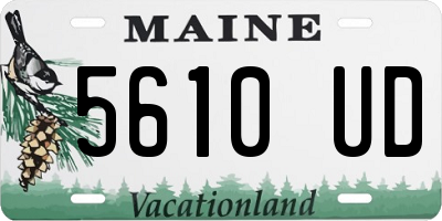 ME license plate 5610UD