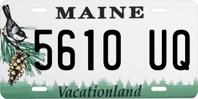 ME license plate 5610UQ