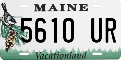 ME license plate 5610UR