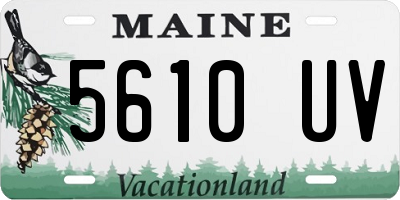 ME license plate 5610UV