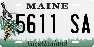 ME license plate 5611SA