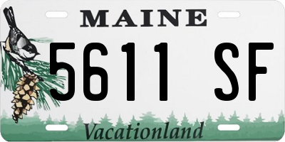 ME license plate 5611SF