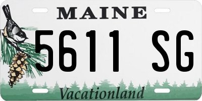ME license plate 5611SG