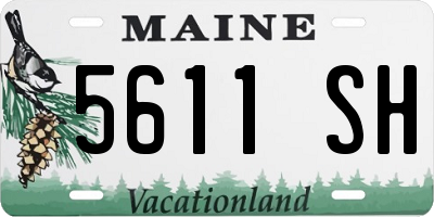 ME license plate 5611SH