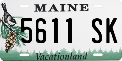 ME license plate 5611SK