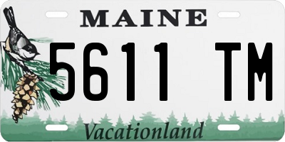 ME license plate 5611TM