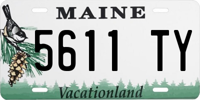 ME license plate 5611TY