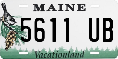 ME license plate 5611UB