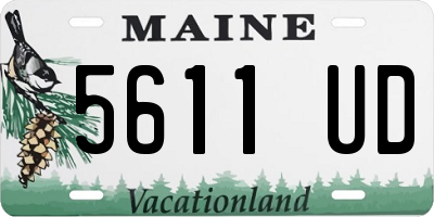 ME license plate 5611UD