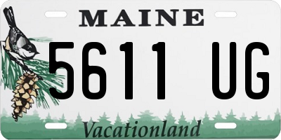 ME license plate 5611UG